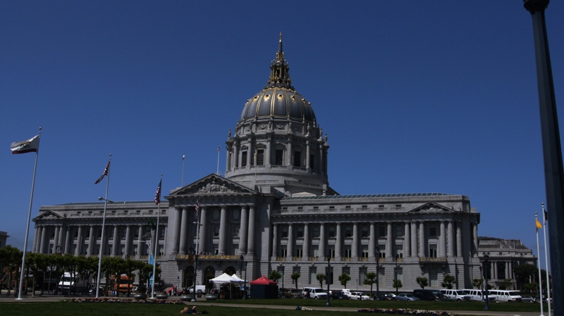 Сан-Франциско - мэрия (San Francisco town hall California June 2011), Калифорния, -  Путешествие по Калифорнии, заметки путешественника, Июнь 2011 год.
